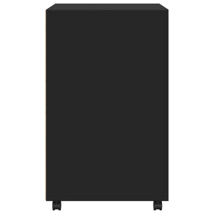 Rollschrank Schwarz 60x48x81 cm Holzwerkstoff