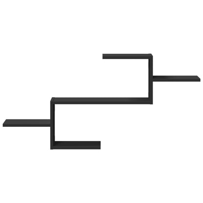 Wandregal Schwarz 104x15x49 cm Holzwerkstoff