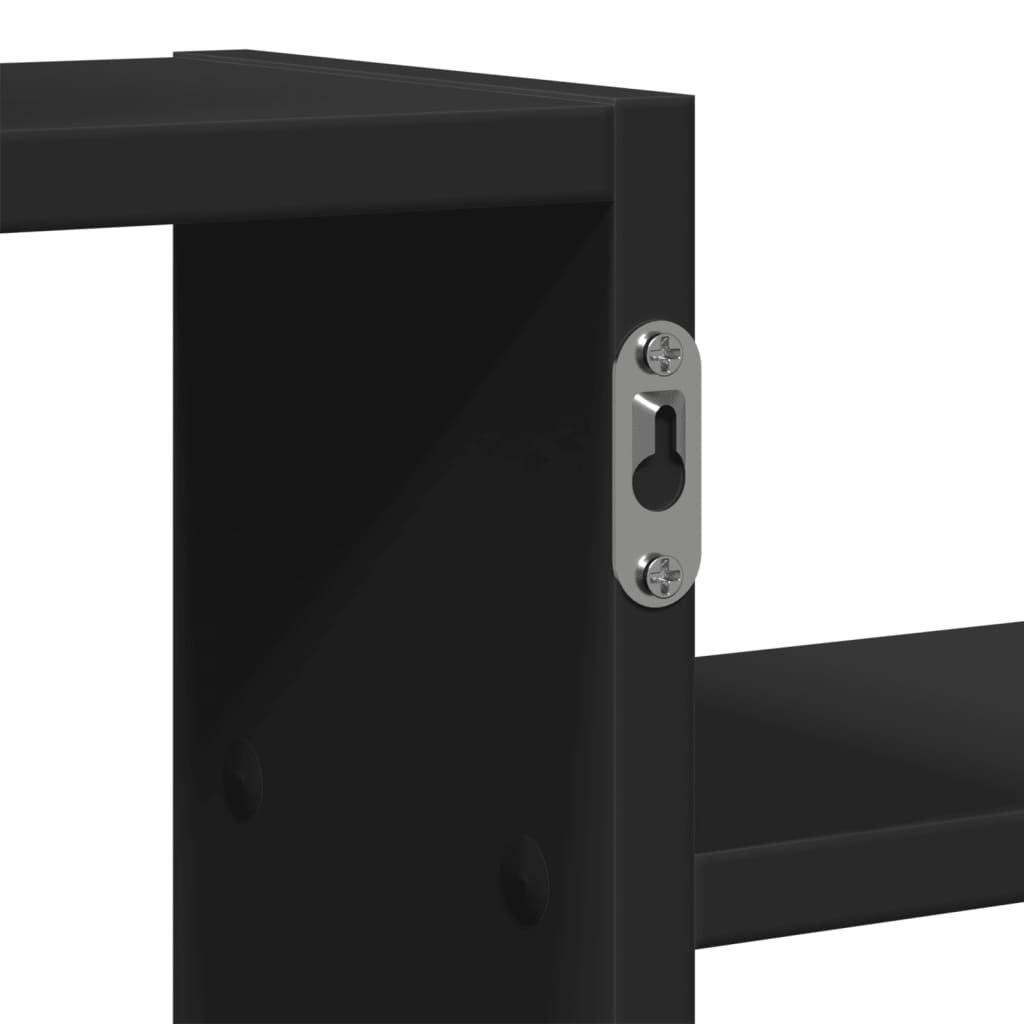 Wandregal Schwarz 104x15x49 cm Holzwerkstoff