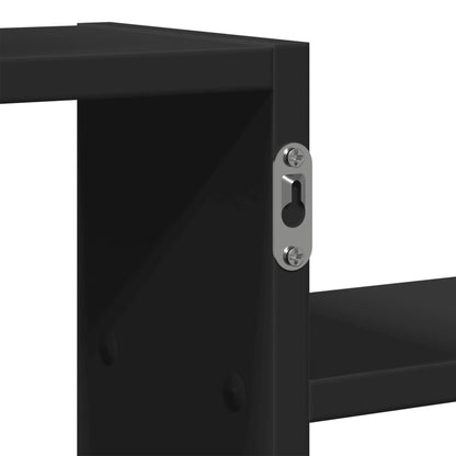 Wandregal Schwarz 104x15x49 cm Holzwerkstoff