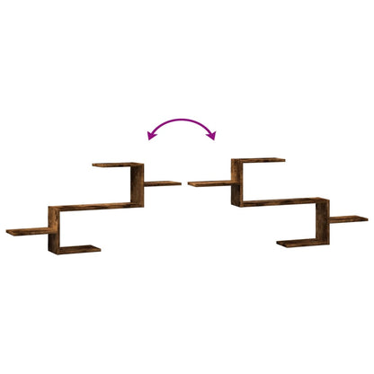 Wandregal Räuchereiche 104x15x49 cm Holzwerkstoff