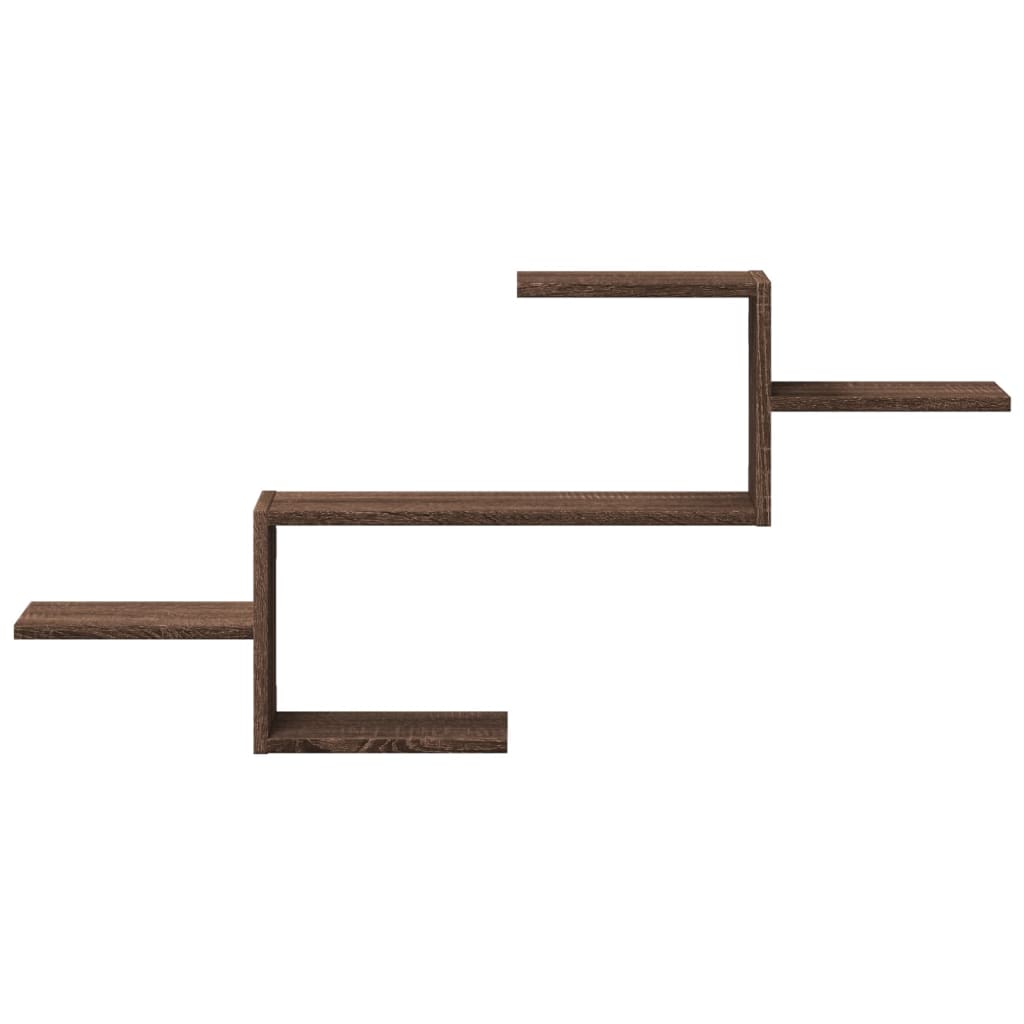 Wandregal Braun Eichen-Optik 104x15x49 cm Holzwerkstoff