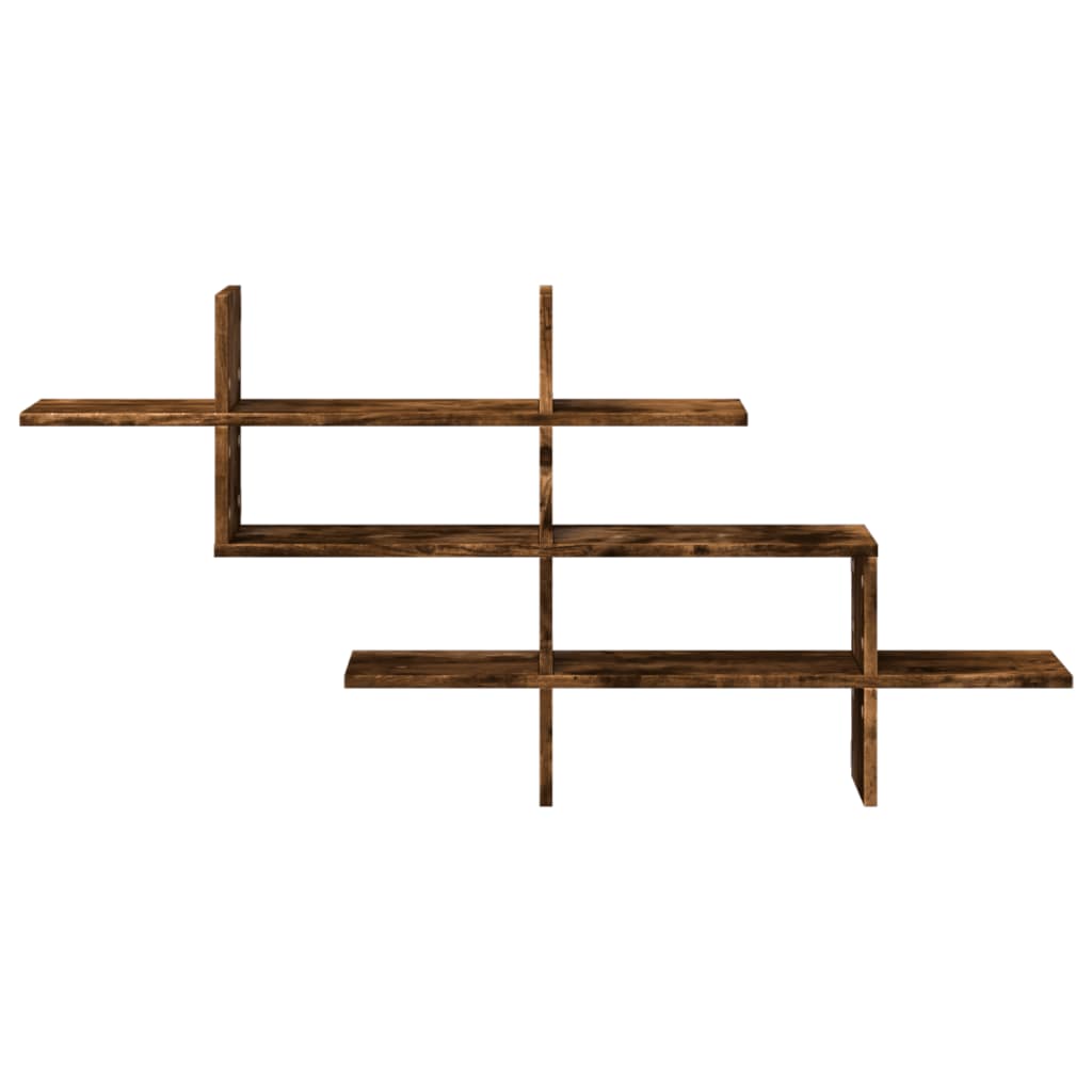 Wandregal Räuchereiche 124,5x18x60,5 cm Holzwerkstoff
