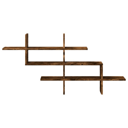 Wandregal Räuchereiche 124,5x18x60,5 cm Holzwerkstoff