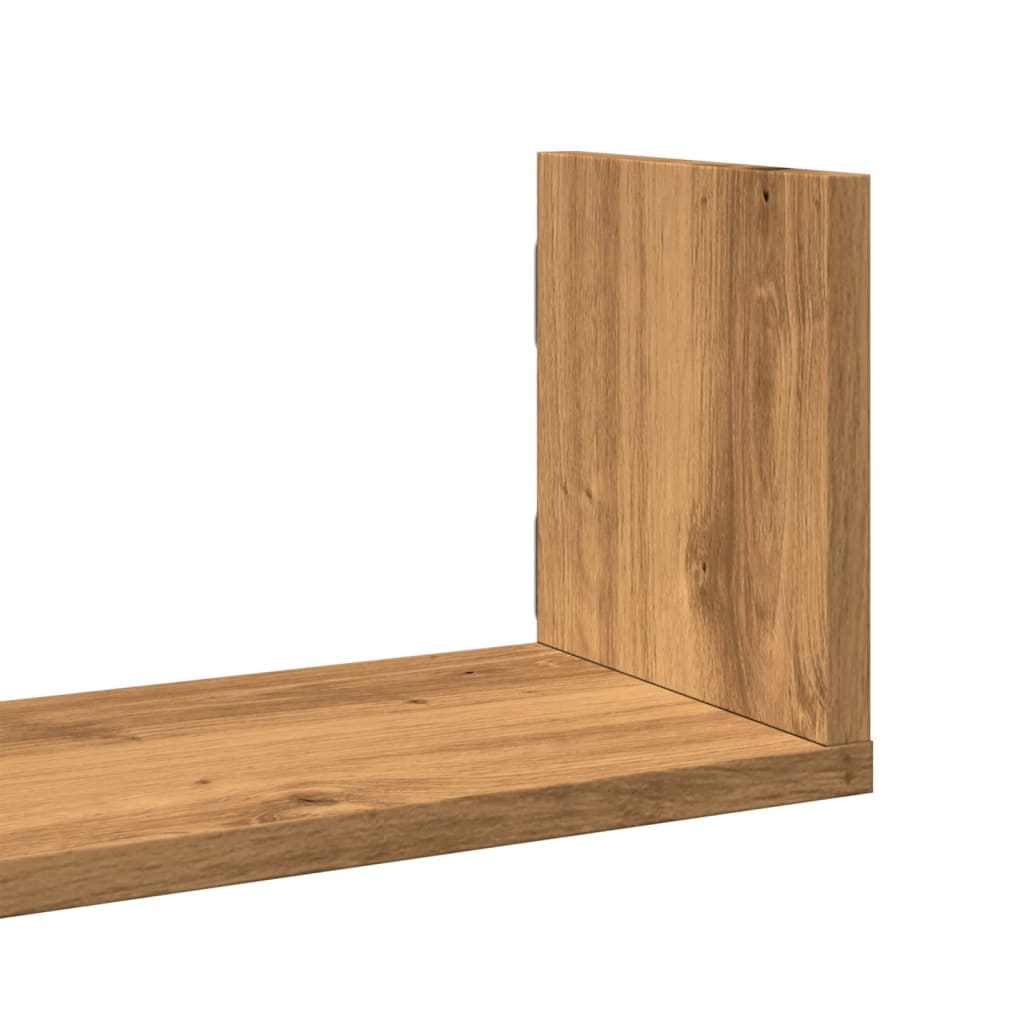 Wandregale 3 Stk. Artisan-Eiche 58x18x18 cm Holzwerkstoff