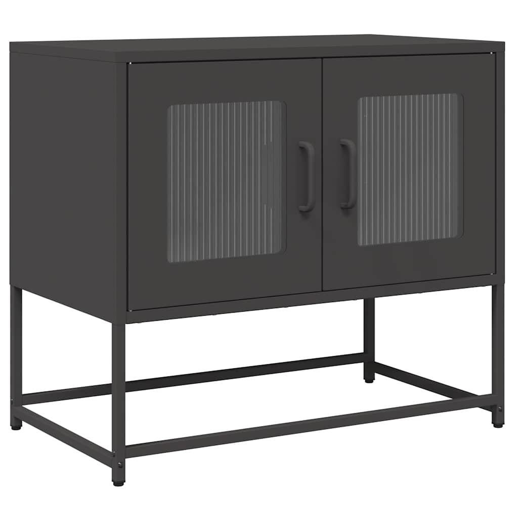 TV-Schrank Schwarz 68x39x60,5 cm Kaltgewalzter Stahl