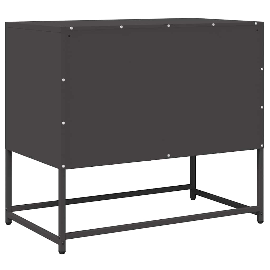 TV-Schrank Schwarz 68x39x60,5 cm Kaltgewalzter Stahl