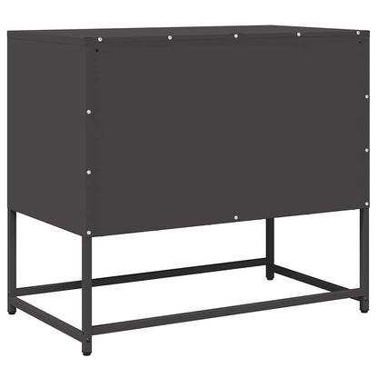 TV-Schrank Schwarz 68x39x60,5 cm Kaltgewalzter Stahl