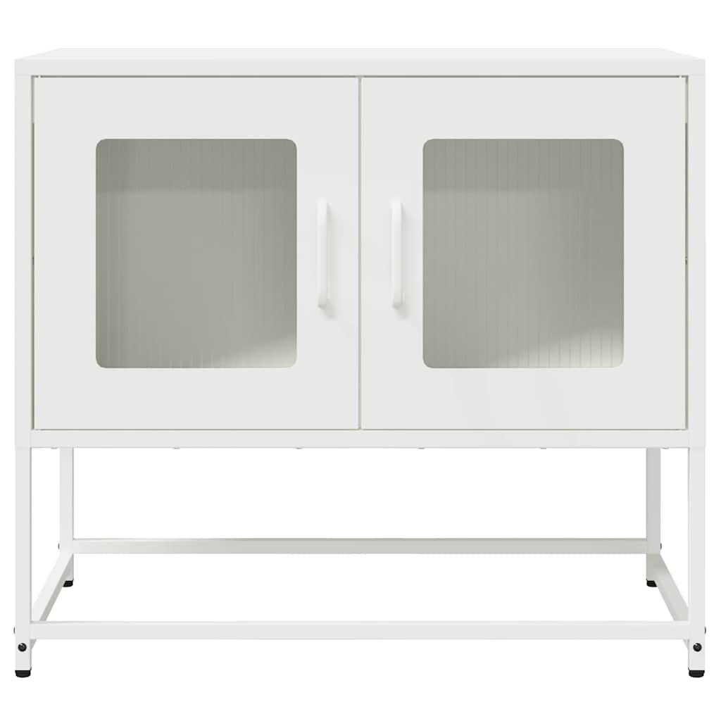 TV-Schrank Weiß 68x39x60,5 cm Kaltgewalzter Stahl