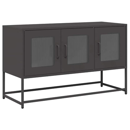 TV-Schrank Schwarz 100,5x39x60,5 cm Kaltgewalzter Stahl