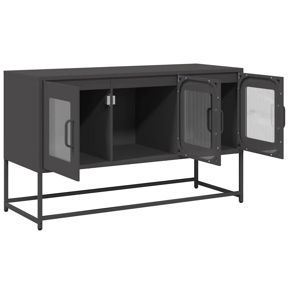 TV-Schrank Schwarz 100,5x39x60,5 cm Kaltgewalzter Stahl