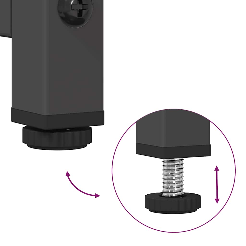 TV-Schrank Schwarz 100,5x39x60,5 cm Kaltgewalzter Stahl