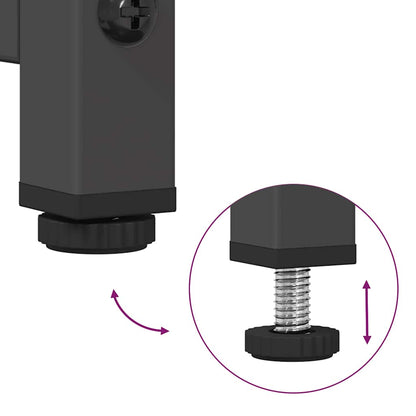 TV-Schrank Schwarz 100,5x39x60,5 cm Kaltgewalzter Stahl