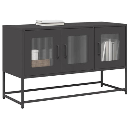TV-Schrank Schwarz 100,5x39x60,5 cm Kaltgewalzter Stahl