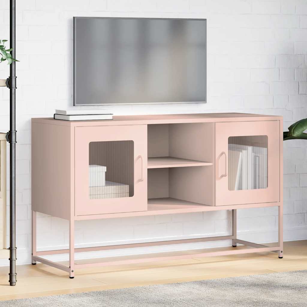 TV-Schrank Rosa 100,5x39x60,5 cm Stahl