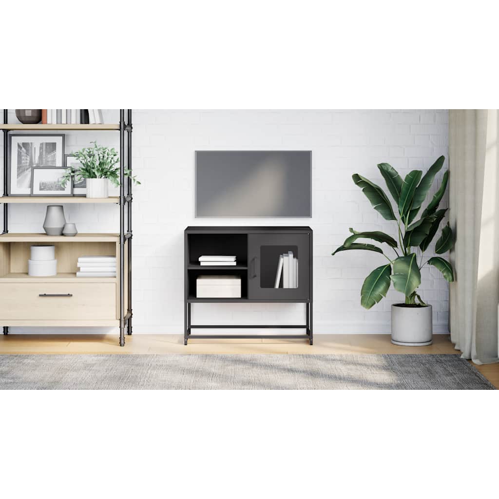 TV-Schrank Schwarz 68x39x60,5 cm Stahl