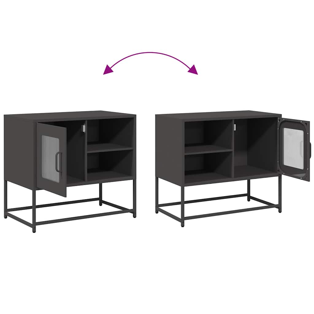 TV-Schrank Schwarz 68x39x60,5 cm Stahl