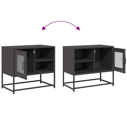 TV-Schrank Schwarz 68x39x60,5 cm Stahl