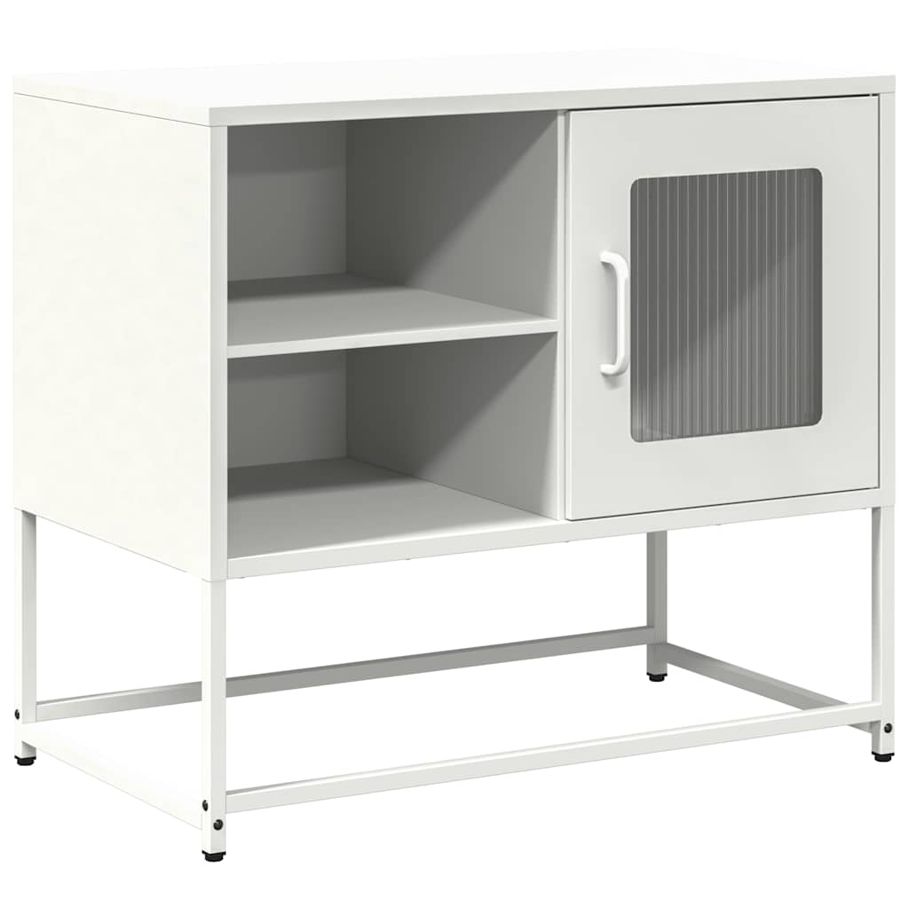 TV-Schrank Weiß 68x39x60,5 cm Stahl