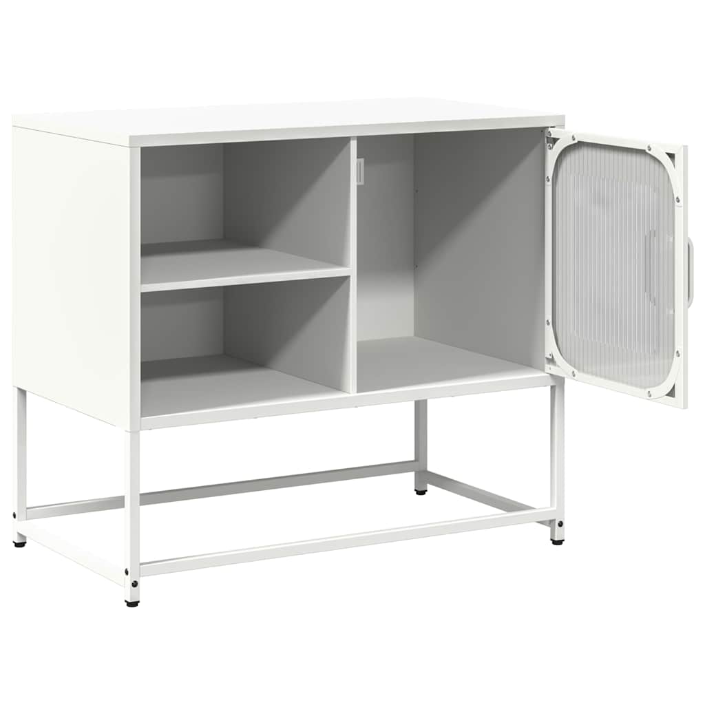 TV-Schrank Weiß 68x39x60,5 cm Stahl