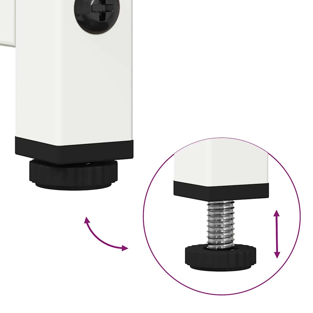 TV-Schrank Weiß 68x39x60,5 cm Stahl