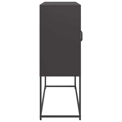 Sideboard Schwarz 100,5x39x107 cm Kaltgewalzter Stahl