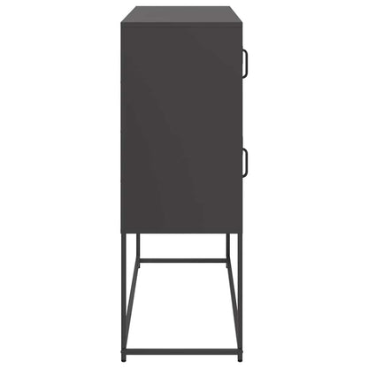 Sideboard Schwarz 100,5x39x107 cm Kaltgewalzter Stahl