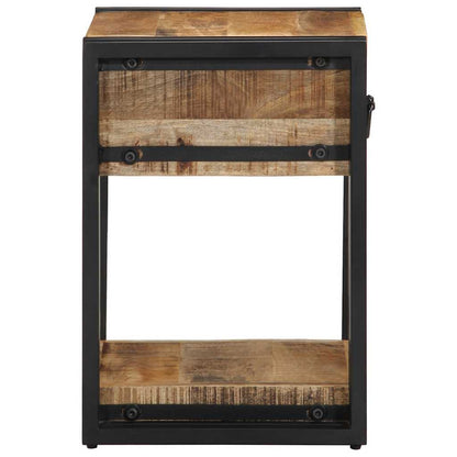 Nachttische 2 Stk. 40x35x50 cm Raues Massivholz Mango