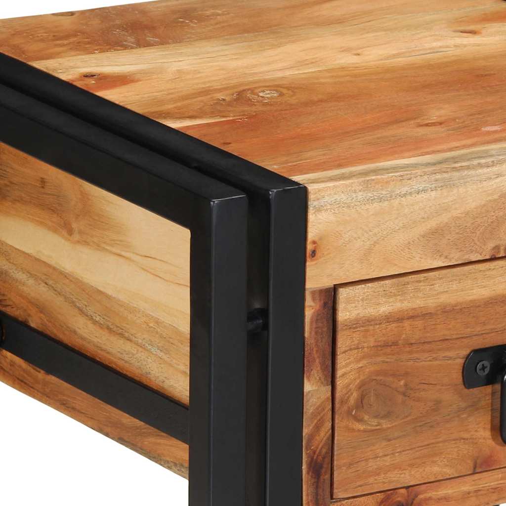 Nachttisch 2 pcs Braun 40 x 35 x 50 cm Massivholz Akazie