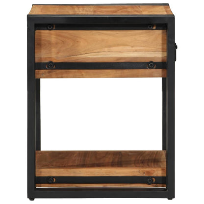 Nachttisch 2 pcs Braun 40 x 40 x 50 cm Massivholz Akazie