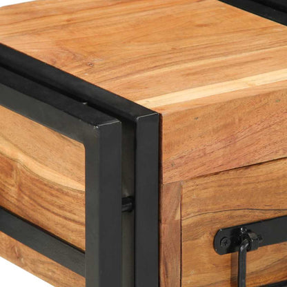 Nachttisch Braun 30 x 30 x 40 cm Massivholz Akazie