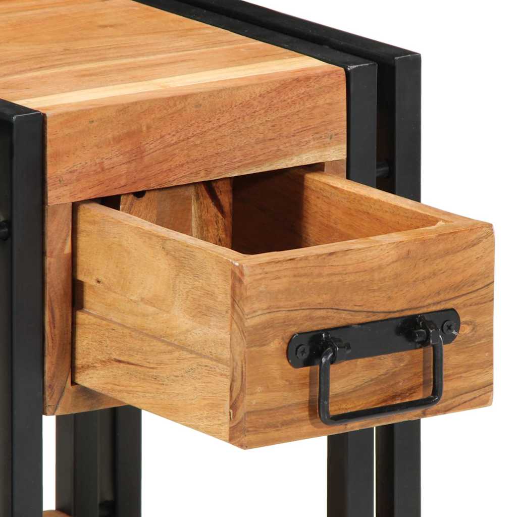 Nachttisch 2 pcs Braun 30 x 30 x 40 cm Massivholz Akazie