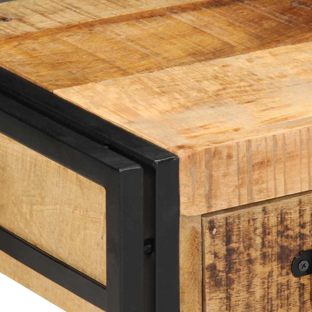 Beistelltisch 40 x 40 x 50 cm Massives Mango Holz und Metall