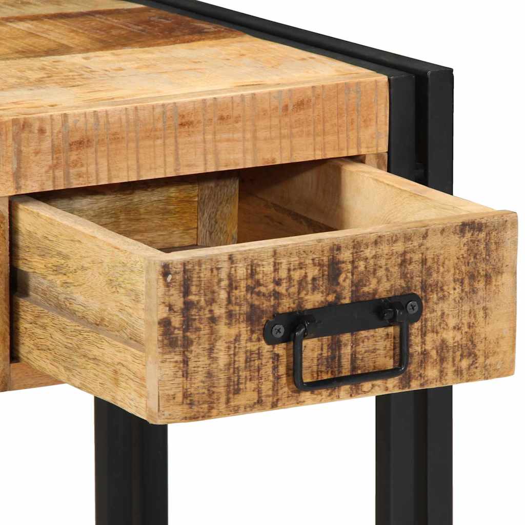 Beistelltisch 40 x 40 x 50 cm Massives Mango Holz und Metall