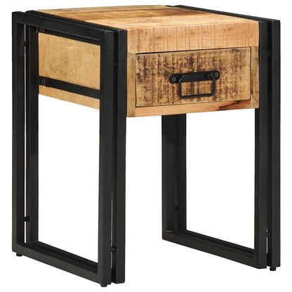 Beistelltisch 40 x 40 x 50 cm Massives Mango Holz und Metall