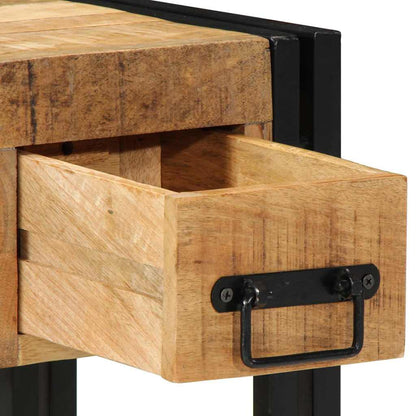 Beistelltisch 30 x 30 x 40 cm Massives Mango Holz und Metall