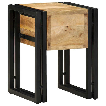 Beistelltisch 30 x 30 x 40 cm Massives Mango Holz und Metall