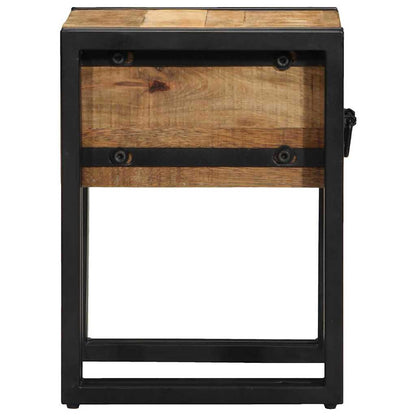 Beistelltisch 30 x 30 x 40 cm Massives Mango Holz und Metall