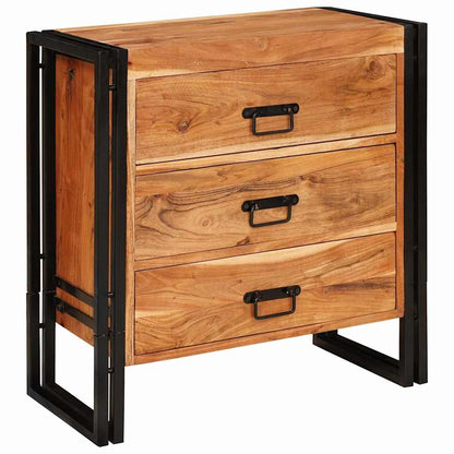 Sideboard Braun 66 x 33 x 70 cm Massivholz Akazie