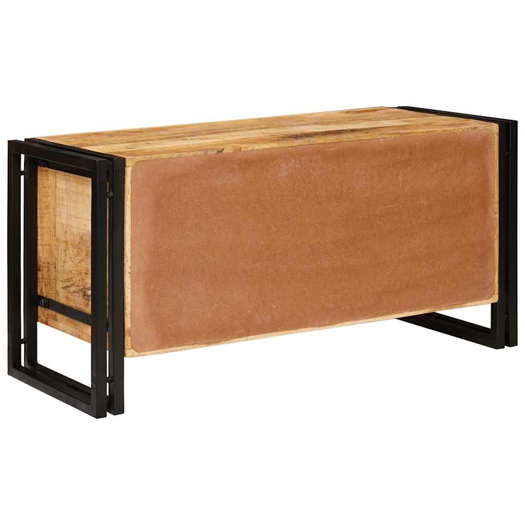 Schuhschrank mit Regal Braun 90 x 38 x 45 cm Massivholz Mango