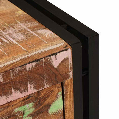Schuhschrank mit Regal Braun 90 x 38 x 45 cm Massives Altholz