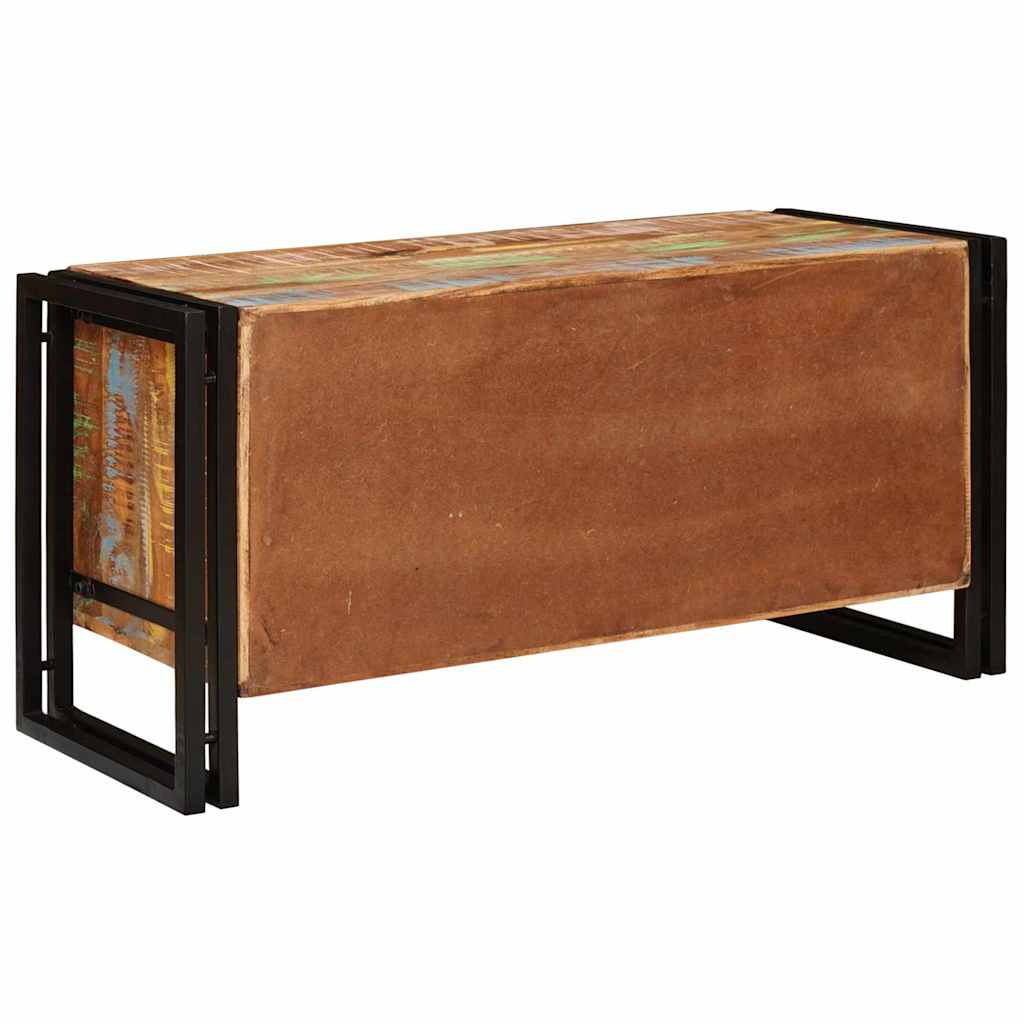 Schuhschrank mit Regal Braun 90 x 38 x 45 cm Massives Altholz