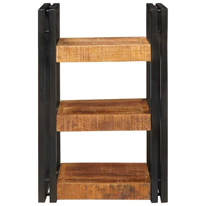 Nachttisch Braun und Schwarz Massives Mango-Holz