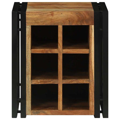 Weinregal Braun 34,5 x 35 x 39 cm Massivholz Akazie