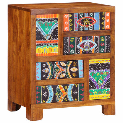 Sideboard Mehrfarbig 50x35x60 cm Massivholz Akazie