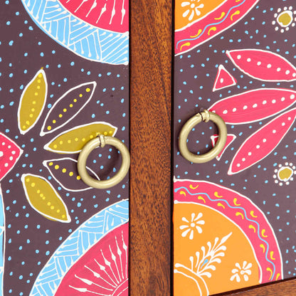 TV-Schrank Mehrfarbig 110x30x40 cm Massivholz Akazie