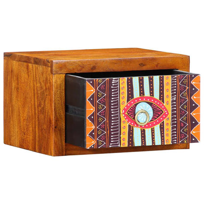 Nachttisch Wandmontiert Braun 35 x 30 x 22 cm Akazie Massivholz