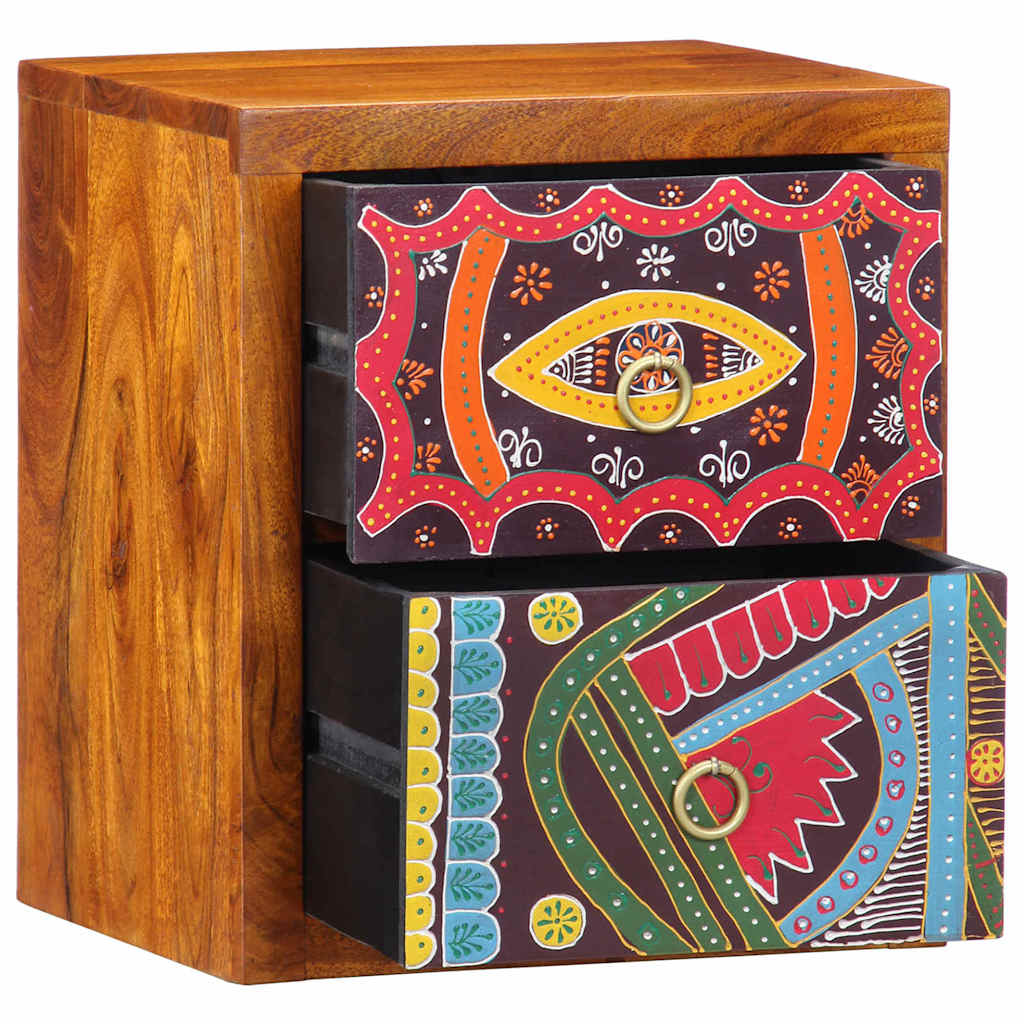 Nachttisch Wandmontiert Braun 35 x 30 x 40 cm Akazie Massivholz