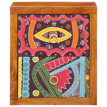 Nachttisch Wandmontiert Braun 35 x 30 x 40 cm Akazie Massivholz