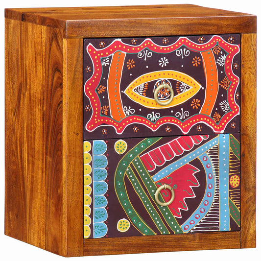 Nachttisch 2 pcs Braun 35 x 30 x 40 cm Akazie Massivholz